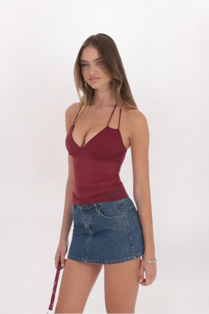 SHEER BODY HALTER TOP