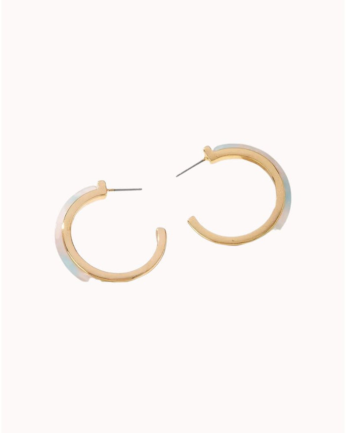 40MM ACRYLIC HOOP - BLUE/GOLD