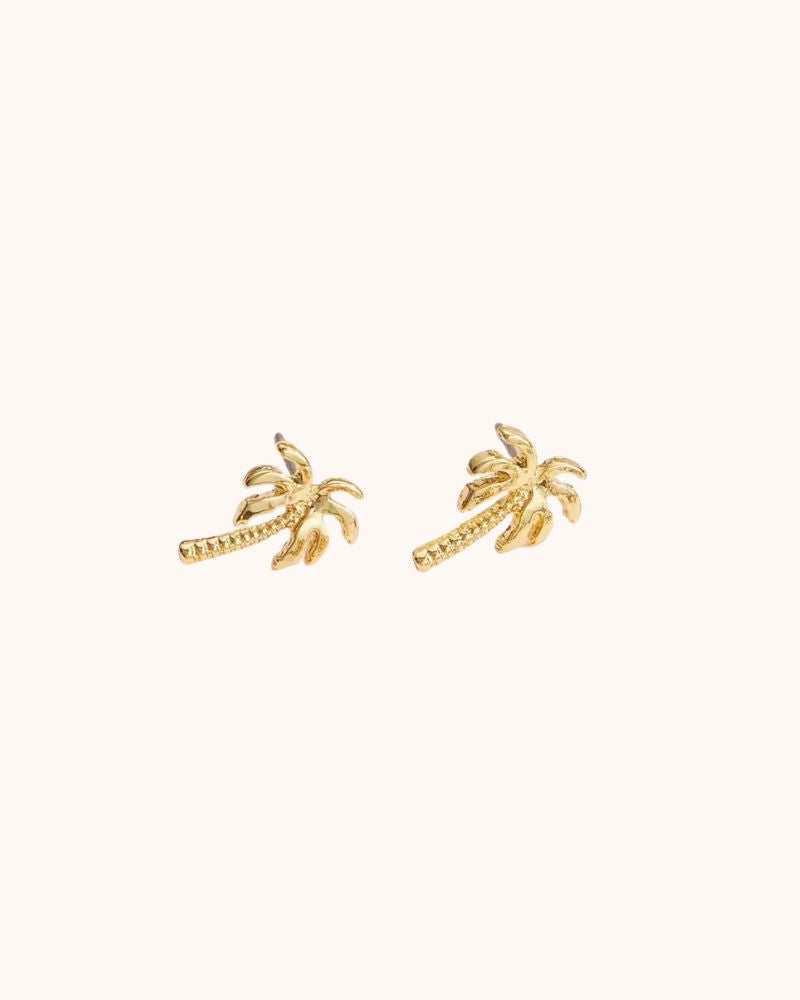 PALM TREE STUD - GOLD