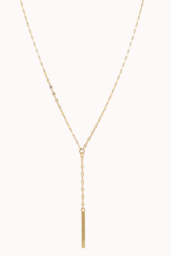TWISTED CHAIN BAR LARIAT