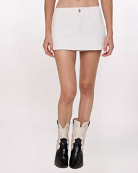 LOW-RISE SKORT, WHITE