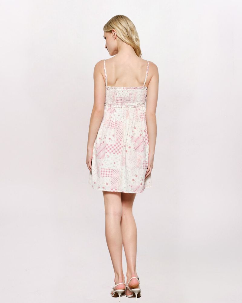 SMOCK TOP PATCHWORK DRESS