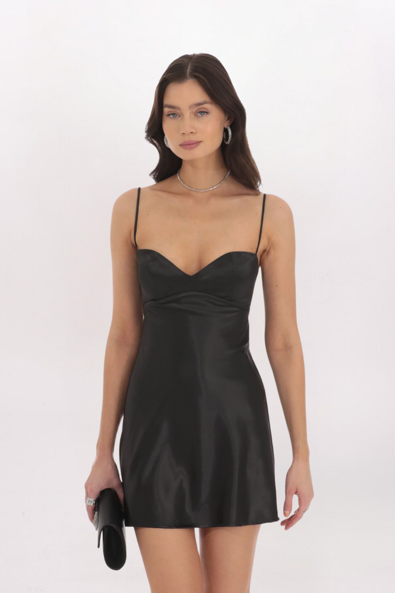 SWEETHEART NECK TIE BACK DRESS