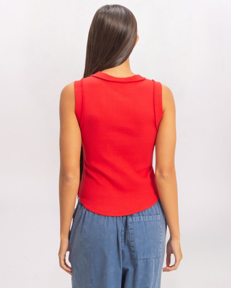 SEAM DETAIL RIB TANK, RED