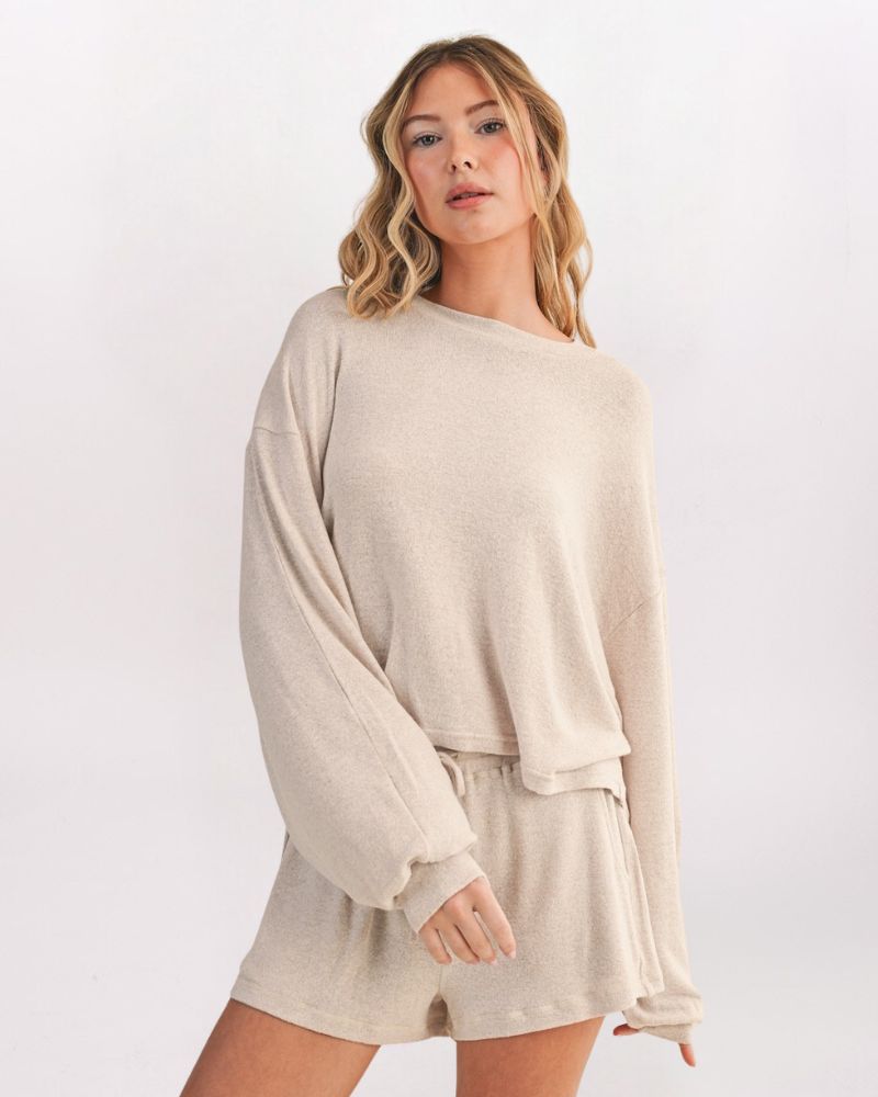 HACCI SWEATSHIRT, BEIGE