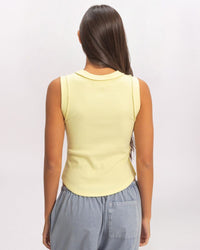 SEAM DETAIL RIB TANK, PALE YELLOW