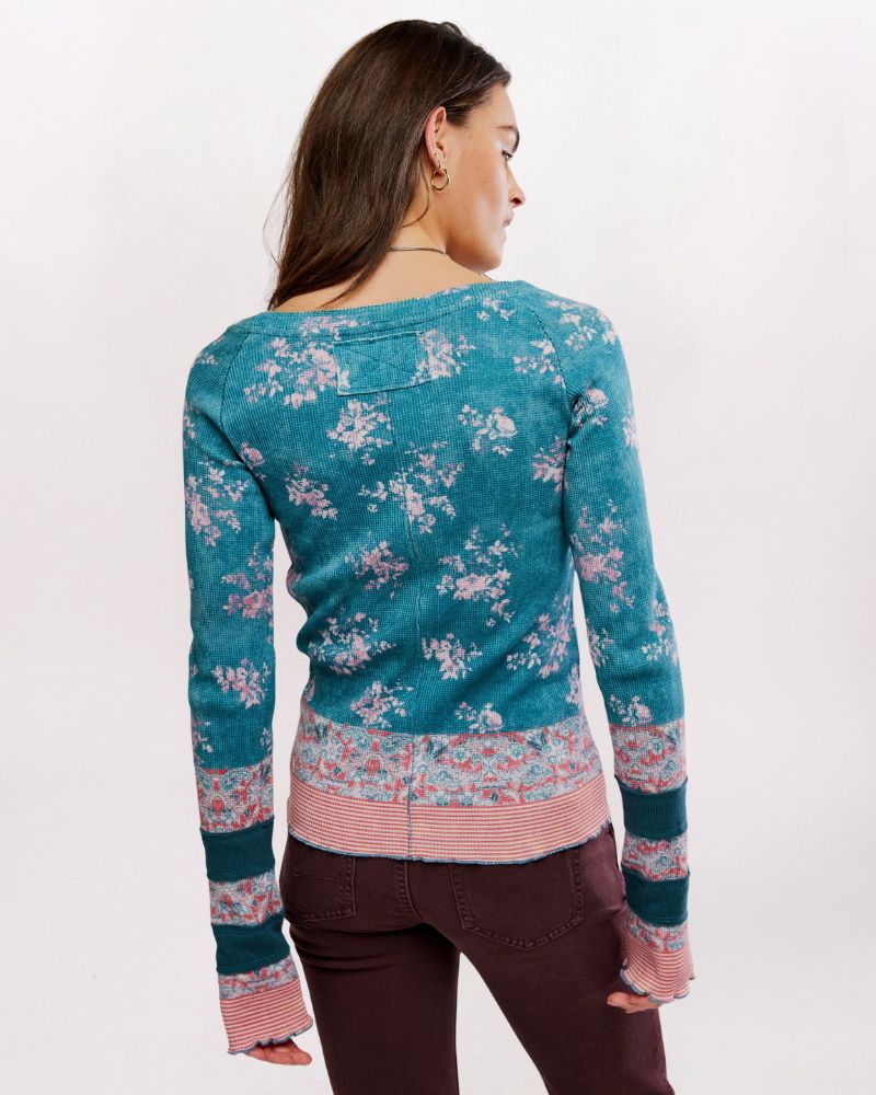 EASY DOES IT PRINTED TOP, LAGOON