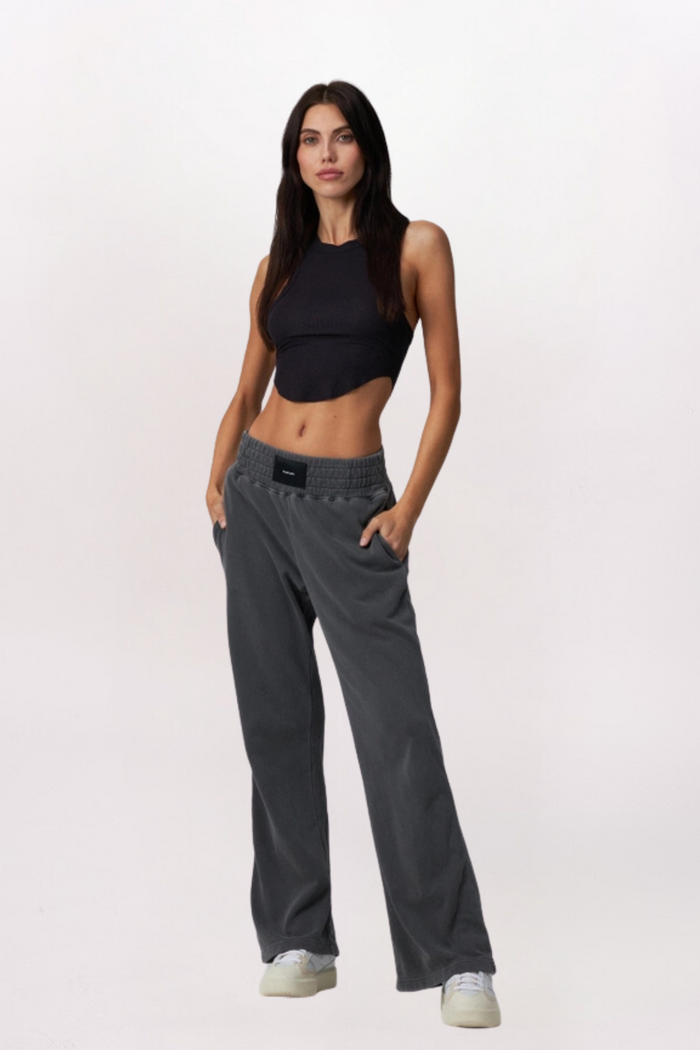 WIDE LEG BOXING PANT - STEEL GREY