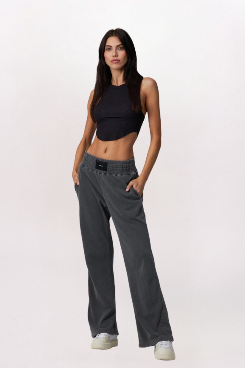 WIDE LEG BOXING PANT - STEEL GREY