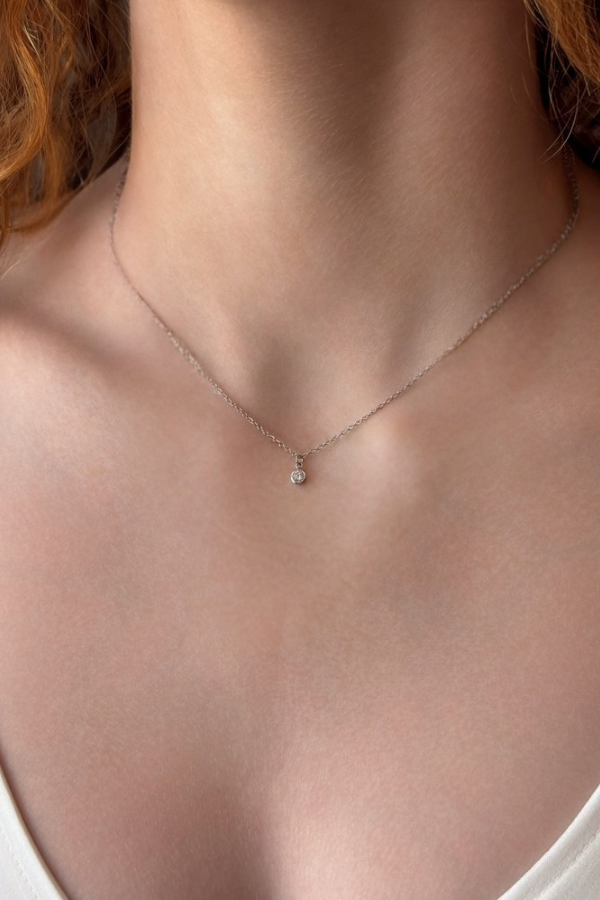 DAINTY CZ DROP NECKLACE