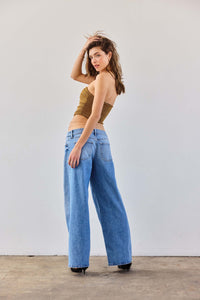 LOW RISE WIDE BAGGY DENIM