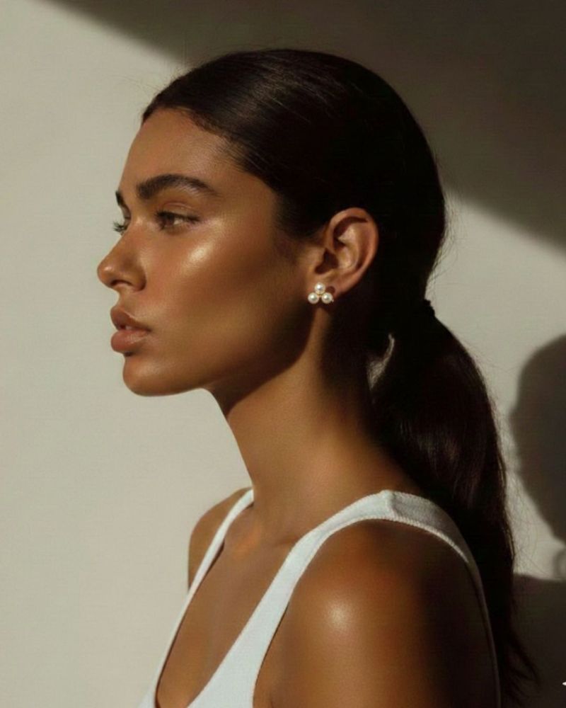 TRIPLE PEARL STUD