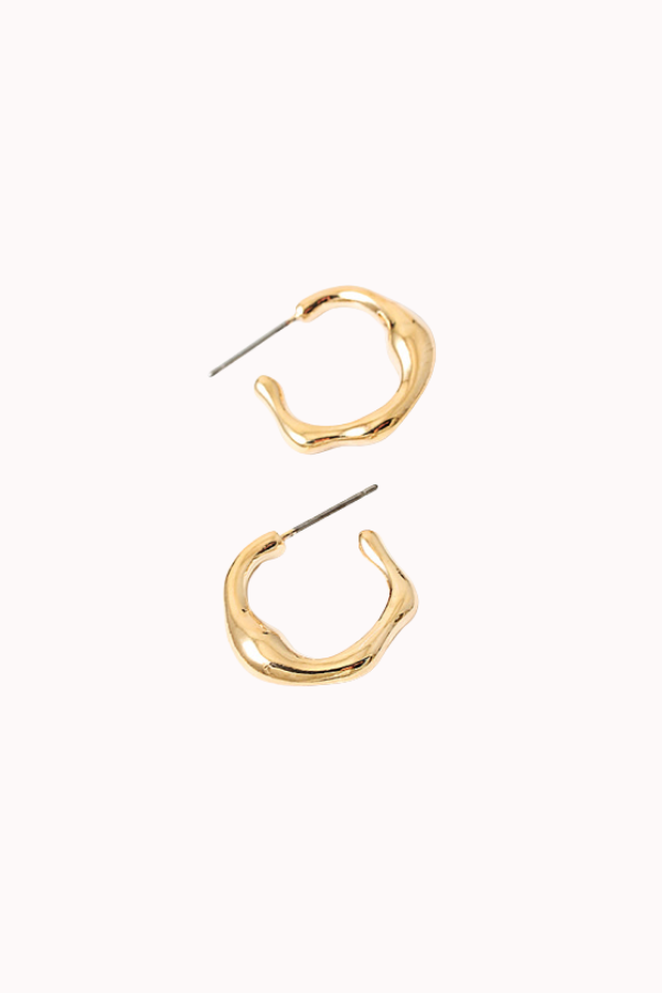 ORGANIC CIRCLE HOOP - GOLD