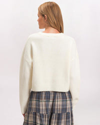 SUPER SOFT CREW CARDIGAN, CREAM