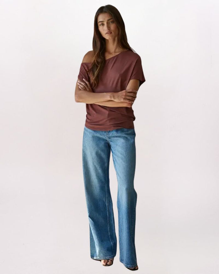 OFF SHOULDER SLOUCHY TOP