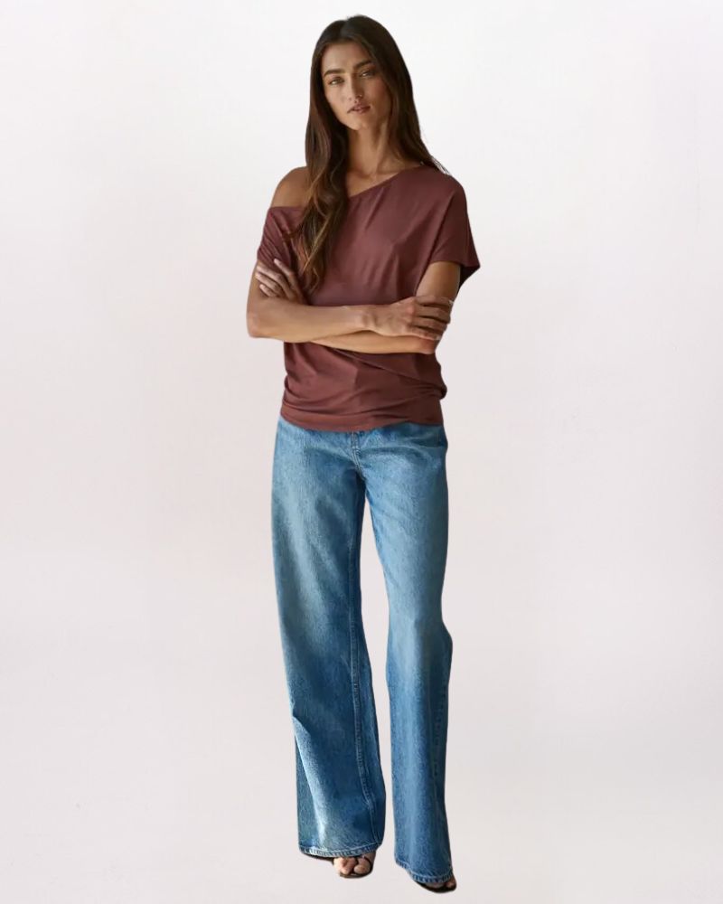 OFF SHOULDER SLOUCHY TOP