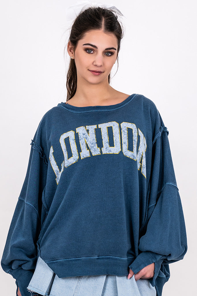 FREE PEOPLE LONDON GRAPHIC CAMDEN SWEATSHIRT