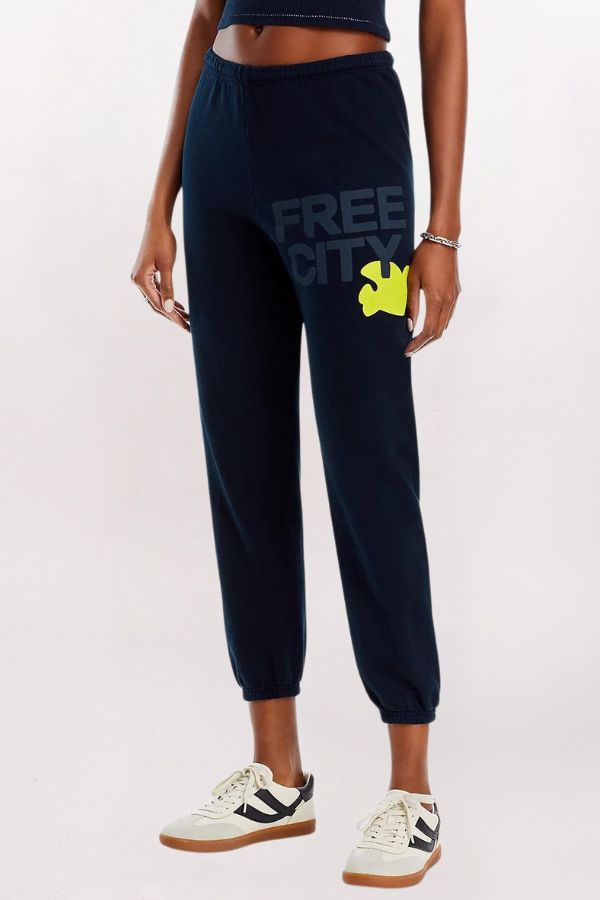 FREECITY LARGE LOGO SWEATPANT, SQUID INK