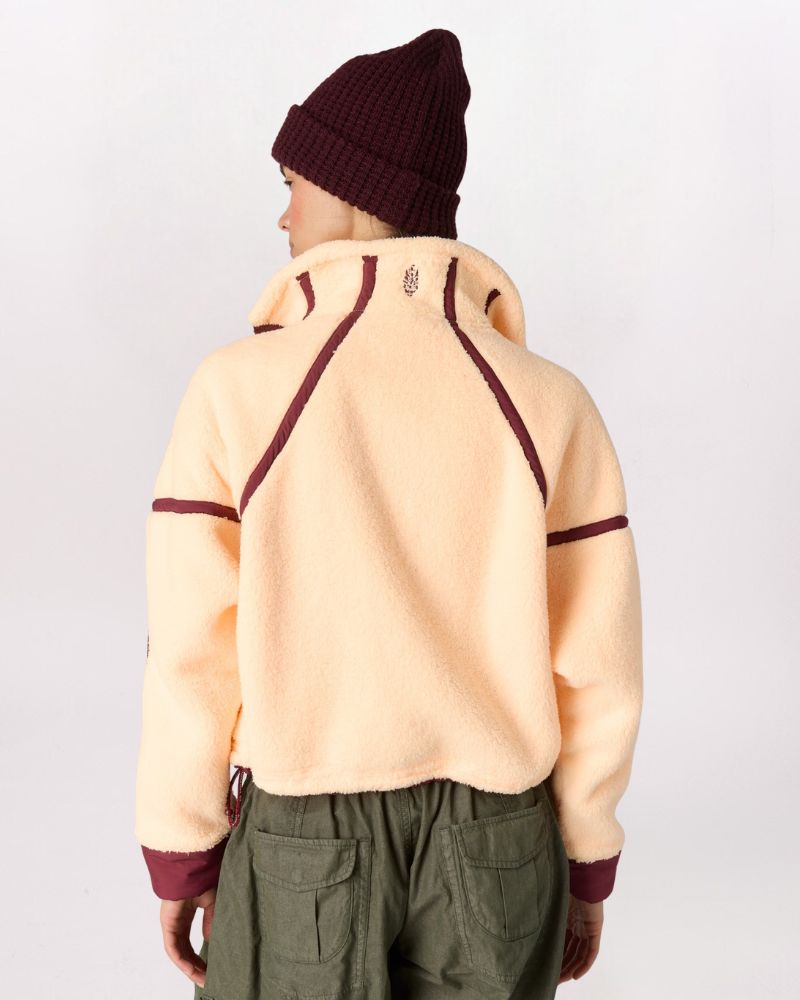 MOUNTAIN HIGH HALF ZIP JACKET, PINA COLADA/RED VELVET