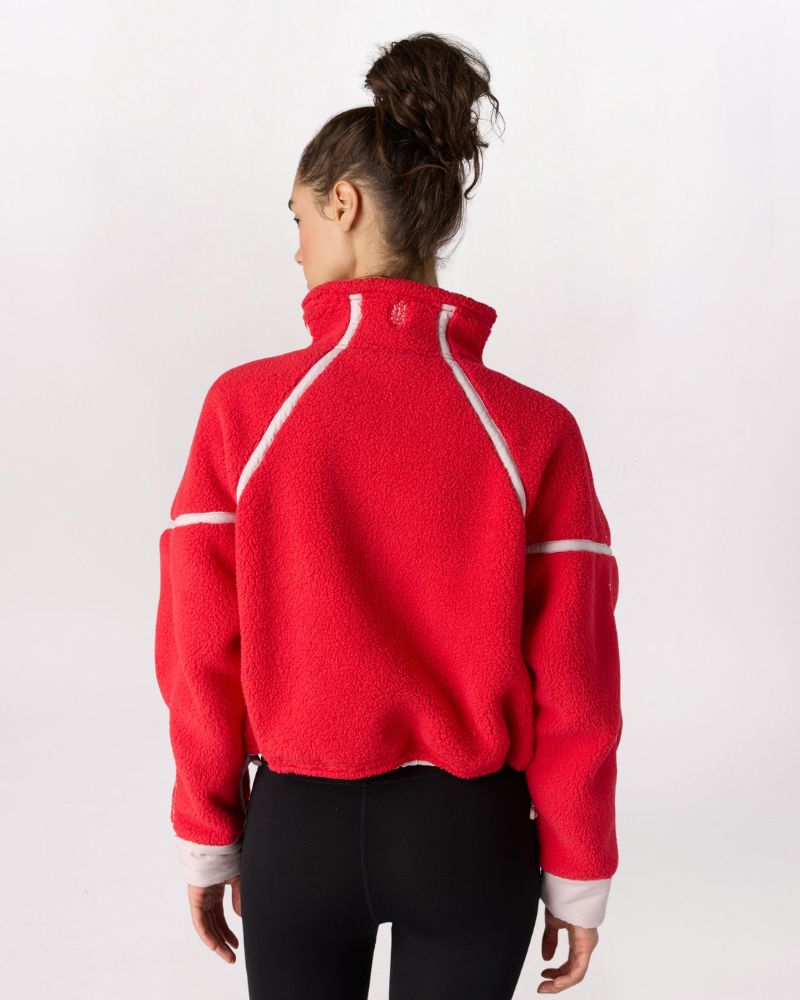 MOUNTAIN HIGH HALF ZIP JACKET, CANDY APPLE/PEARL