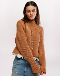 LOW TIDE PULLOVER SWEATER, CINNAMON SPICE