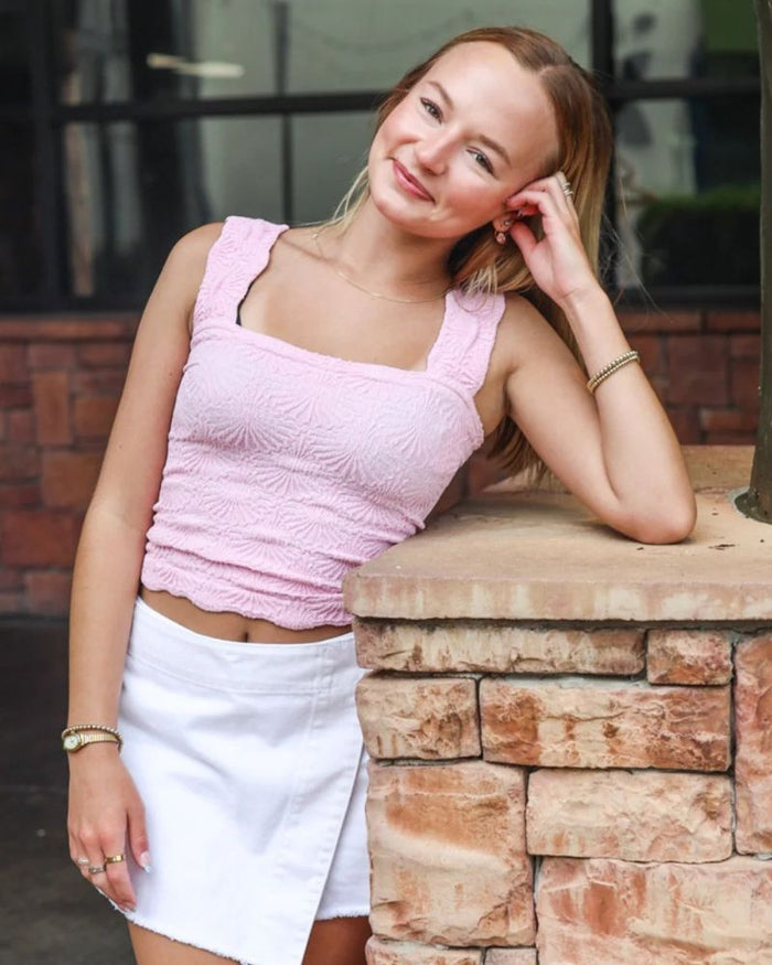LOVE LETTER TANK, PINK TULLE
