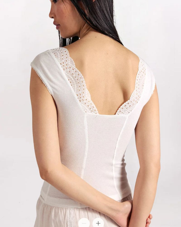 BLUSH HOUR TEE, CLEAN IVORY