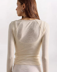 LITTLE BIT LAYERING TOP, TOASTED EGGNOG