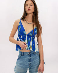 TILLIE TOP, BLUE COMBO