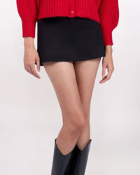 PONTE MICRO MINI SKIRT - BLACK