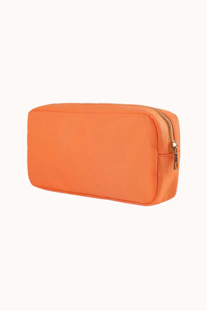 LARGE COSMETIC BAG 10X6, ORANGE