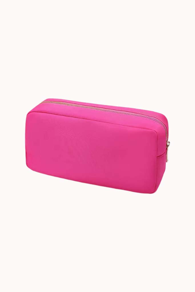 LARGE COSMETIC BAG 10X6, HOT PINK