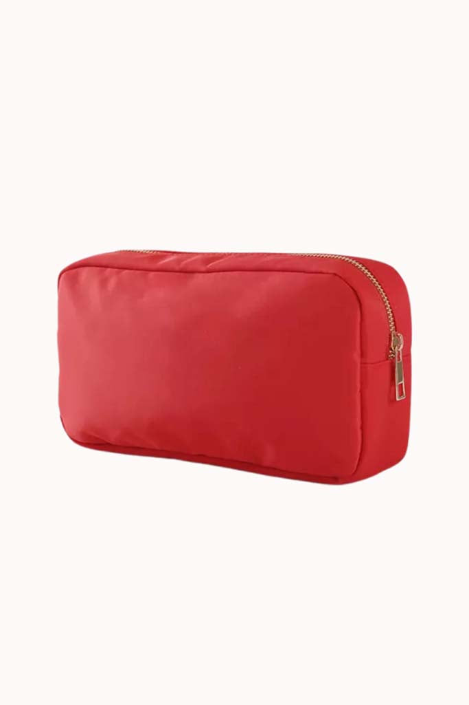 LARGE COSMETIC BAG 10X6, RED