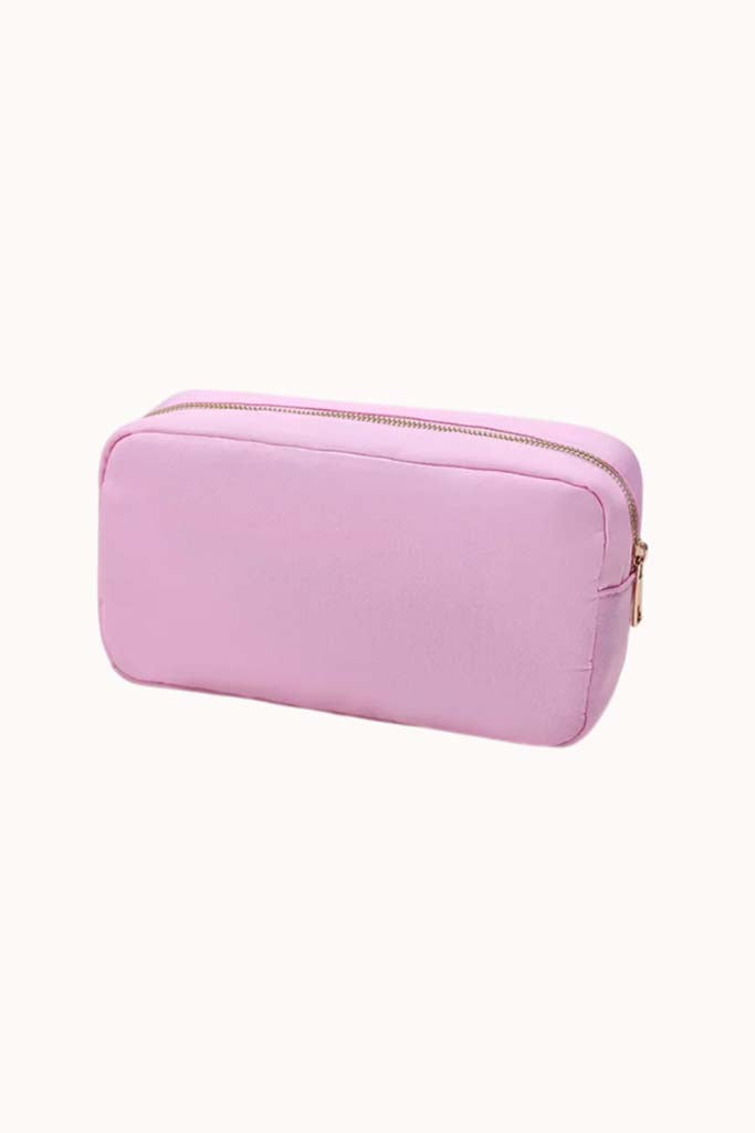 LARGE COSMETIC BAG 10X6, LIGHT PINK