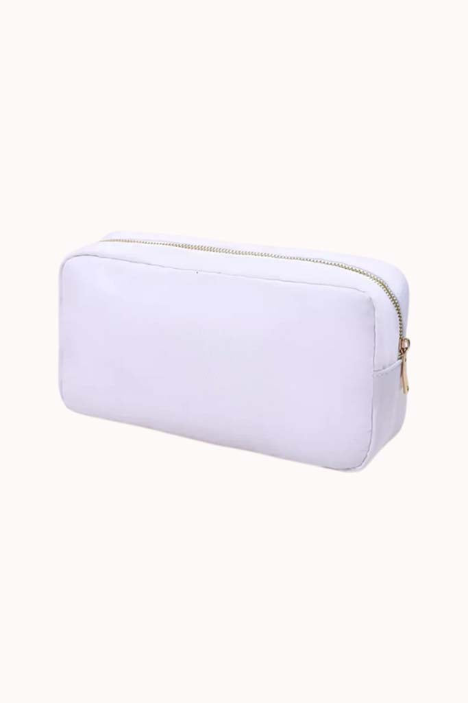 LARGE COSMETIC BAG 10X6, WHITE