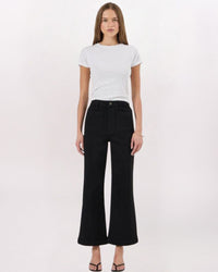 SAILOR ANKLE FLARE RINSE DENIM, BLACK