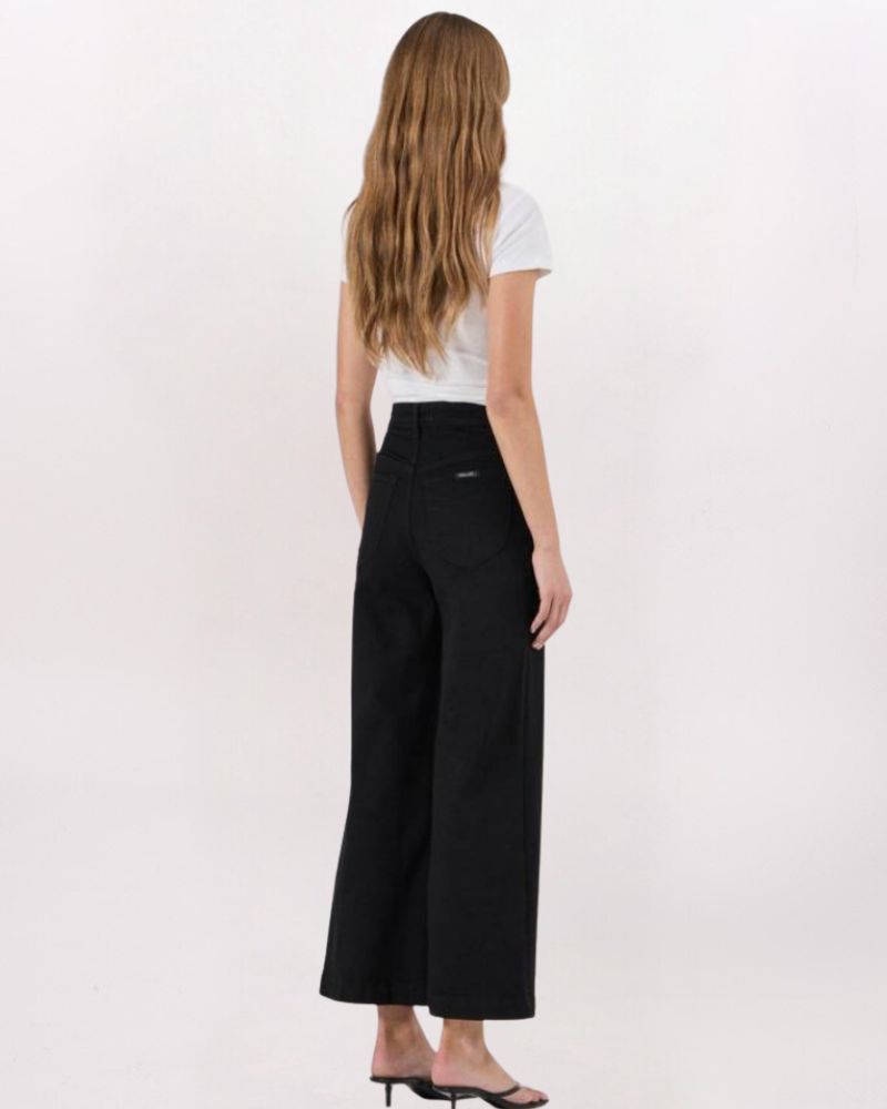 SAILOR ANKLE FLARE RINSE DENIM, BLACK
