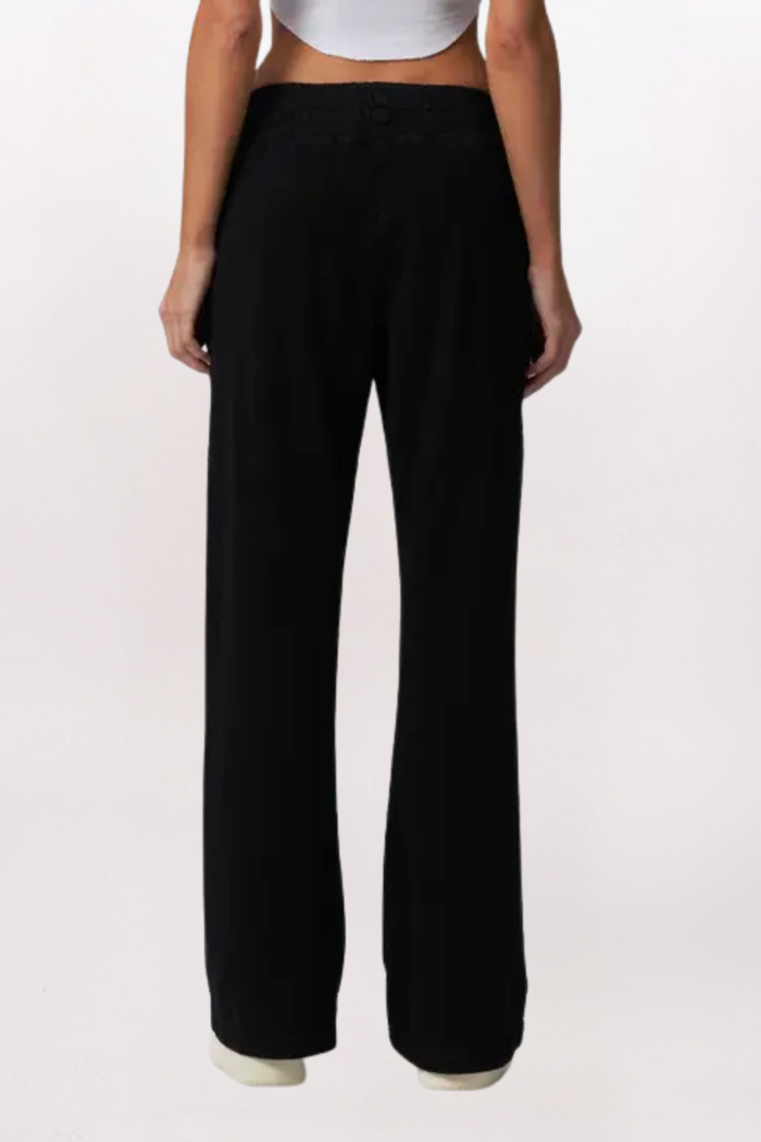 WIDE LEG BOXING PANT - PITCH BLACK