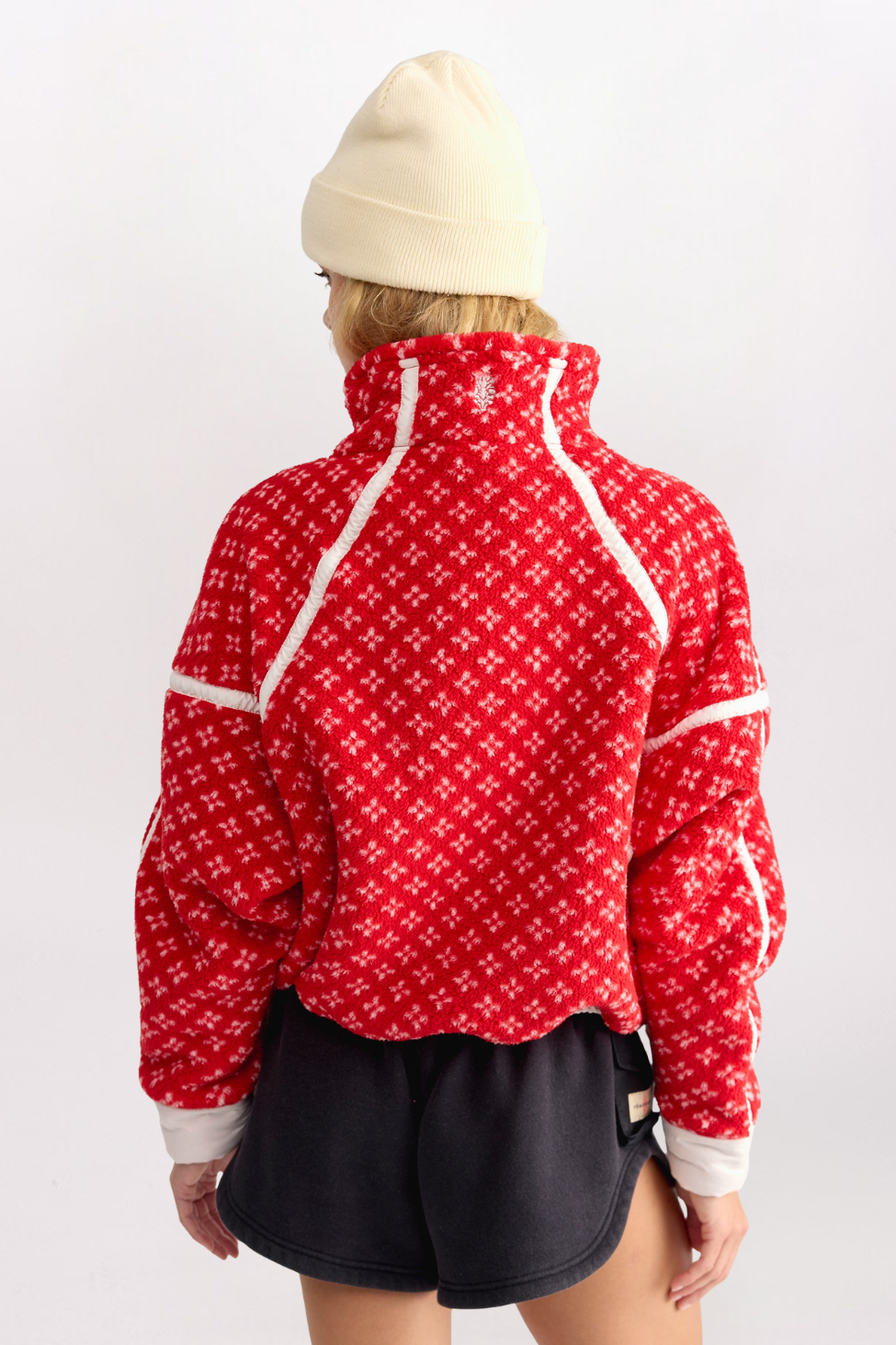 MOUNTAIN HIGH HALF ZIP JACKET, CANDY APPLE BIRDSEYE