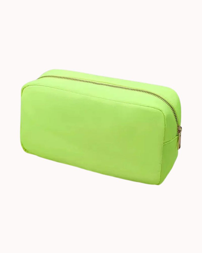 XL COSMETIC BAG 10X8X5, NEON LIME