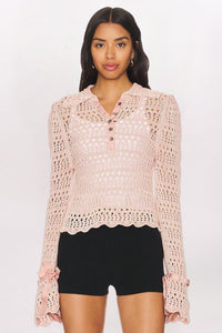 POINTELLE PULLOVER SWEATER