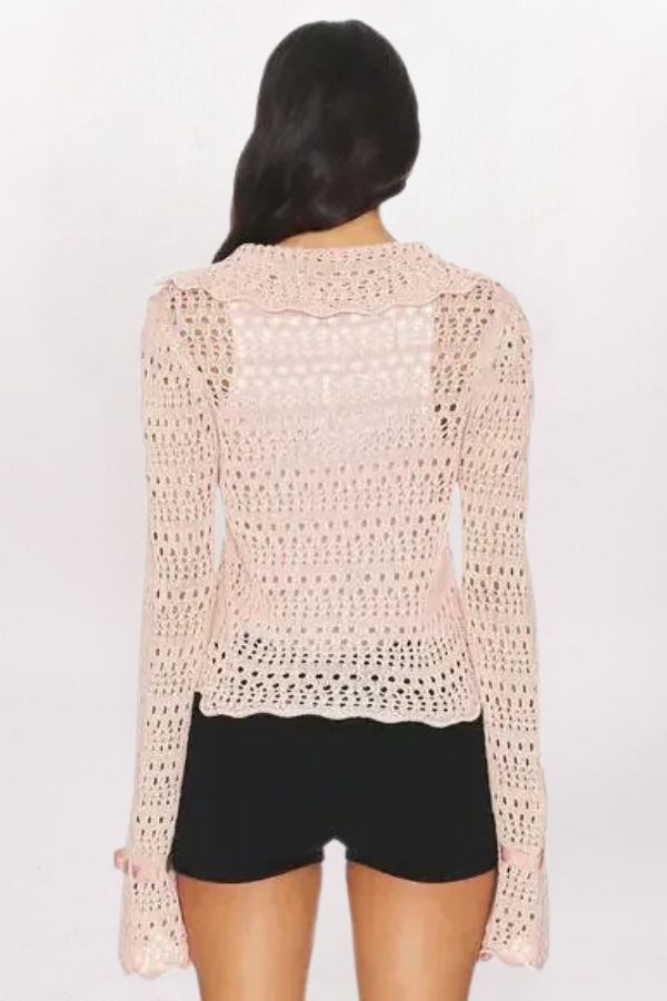 POINTELLE PULLOVER SWEATER