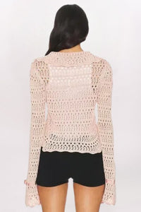 POINTELLE PULLOVER SWEATER