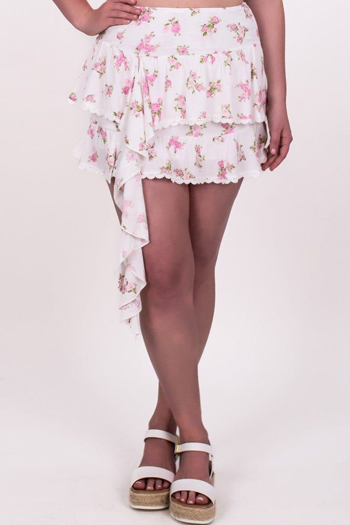 SCATTERED ROSES JELLYFISH SKIRT