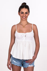 FREE PEOPLE SCARLETT TANK, IVORY