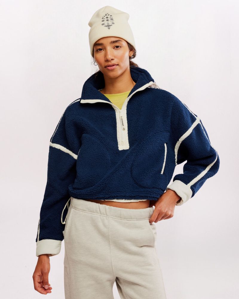 MOUNTAIN HIGH HALF ZIP JACKET, NAVY COMBO