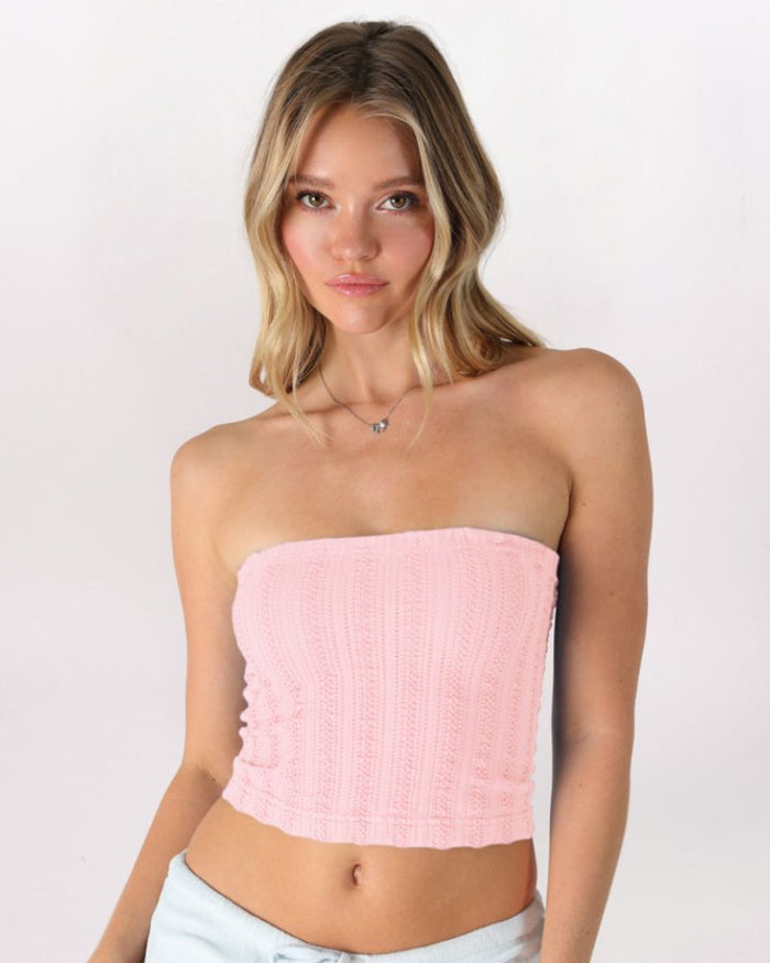VERTICAL TEXTURED TUBE, ICY PINK