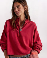 CELESTE QUARTER ZIP SWEATSHIRT, SALSA