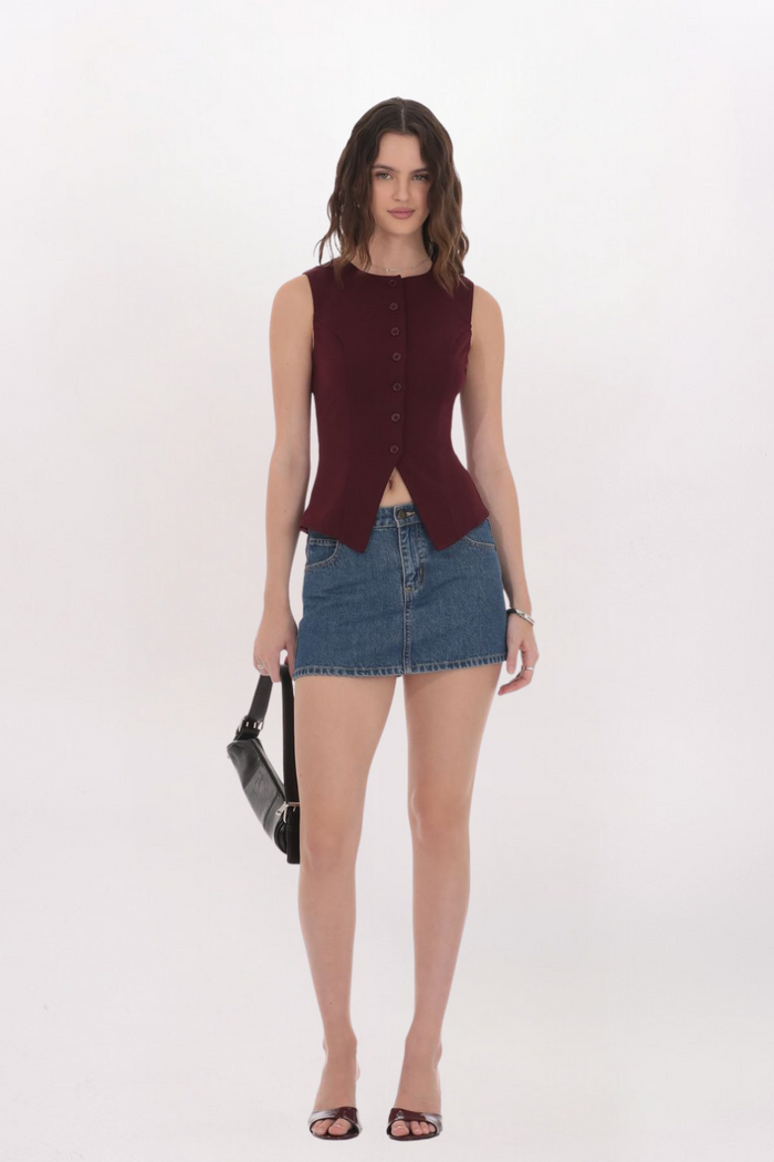 HIGH NECK VEST TOP