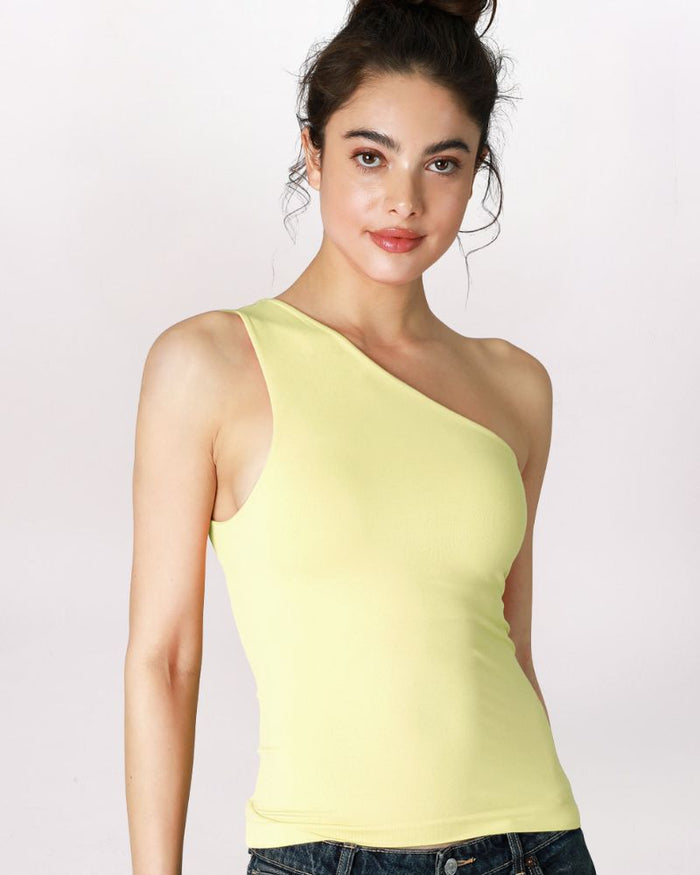 CLEAN LINES ONE SHOULDER TOP